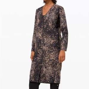 Lululemon Lab Revera Duster Jacket Dress Black Full Sleeve Size SP